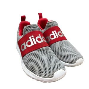 Mens Adidas Size 7 Slip On Lite Racer Sneakers Red Mesh Light Cloudfoam